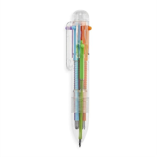 6 click multi color gel pen - fine tip
